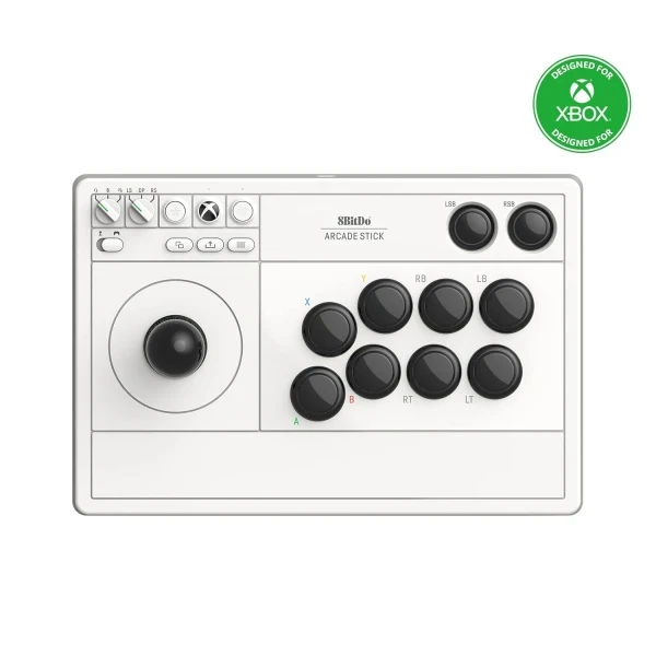 Bežični Arcade gamepad 8BitDo Arcade stick Xbox Windows Mapping Mode Switch AUX White