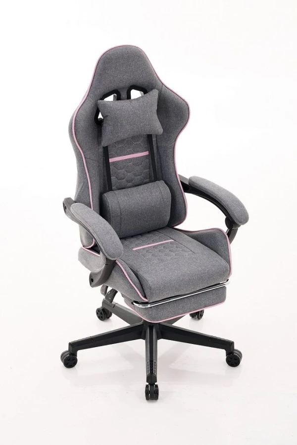 Gaming stolica ePlayGame HC-4095 PG platno sivo roze