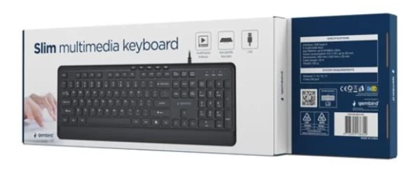 KB-MCH-05 Gembird Tanka žieana multimedijalna tastatura, crna, US raspored