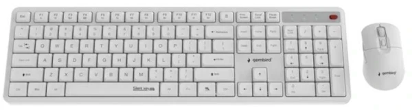 KBS-WMS-01-W Gembird Silent Key Pro Business bežieni desktop set, bela, US raspored