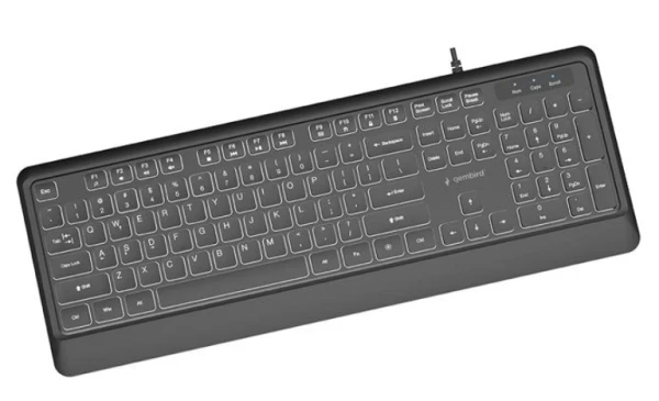 KB-UML-04 Gembird Tanka žieana osvetljena tastatura, crna, US raspored