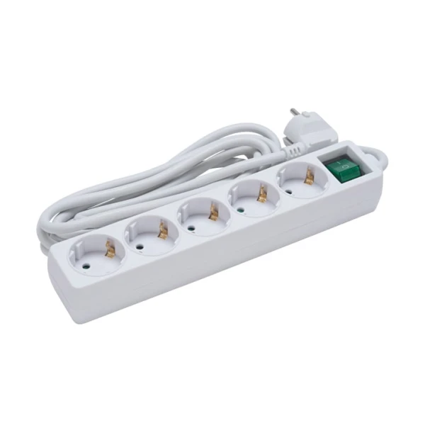 ISKRA razvodnik sa 5 mesta 1,5m 1.5mm2 + prekidač   ( 5S-1.5MK )