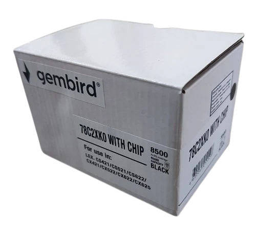 Toner Gembird 78C2XK0 zam. kaseta za Lexmark Black 8.5k (sa cipom)