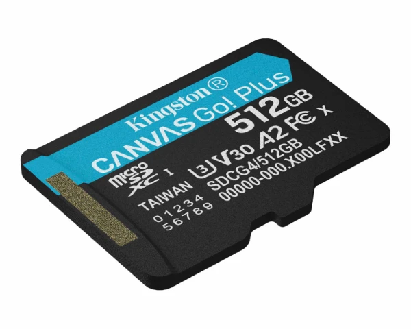 KINGSTON Memorijska kartica U3 V30 microSDXC 512GB Canvas Go Plus 200MB s A2 SDCG4 512GBSP