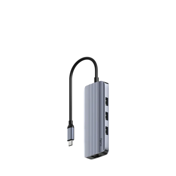 Adapter-konverter Cudy UH606 USB Tip C 3xUSB-A 3.0 RJ-45 HDMI USB-C