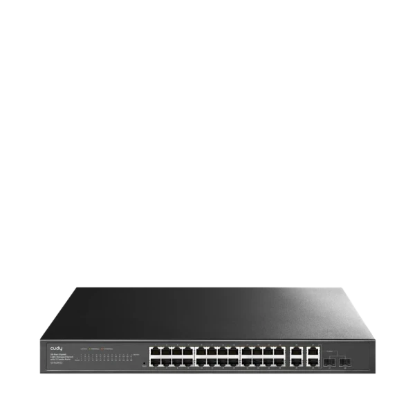 Svič 10 100 1000 26-port Cudy GS1028ES2 Light Managed PoE+ sa 2x combo porta