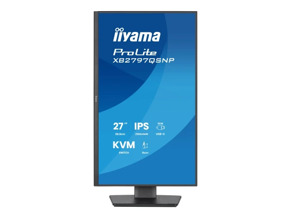 27'' IPS-panel, 2560x1440, EyeComfort, 15cm Height Adj. Stand, USB-C Dock (LAN 96W PD DP-OUT) 1ms, 350cd m2, Speakers, USB-C, KVM, HDMI, Dis
