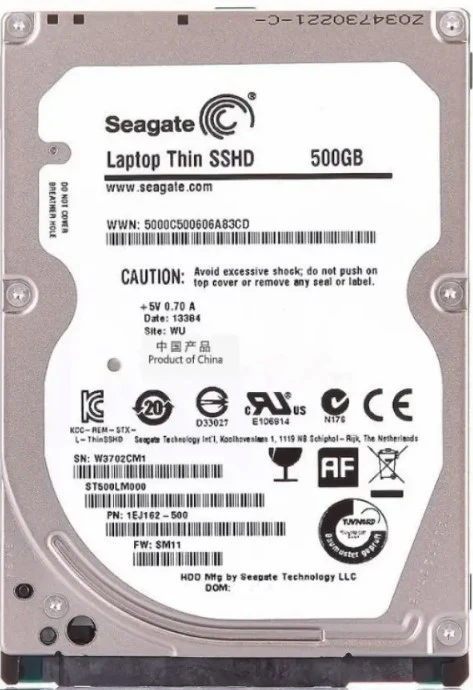 HDD 2.5 * 500GB ST500LM000 SEAGATE Notebook thin 5400rpm 64mb Flash 8gb SATA3  7mm