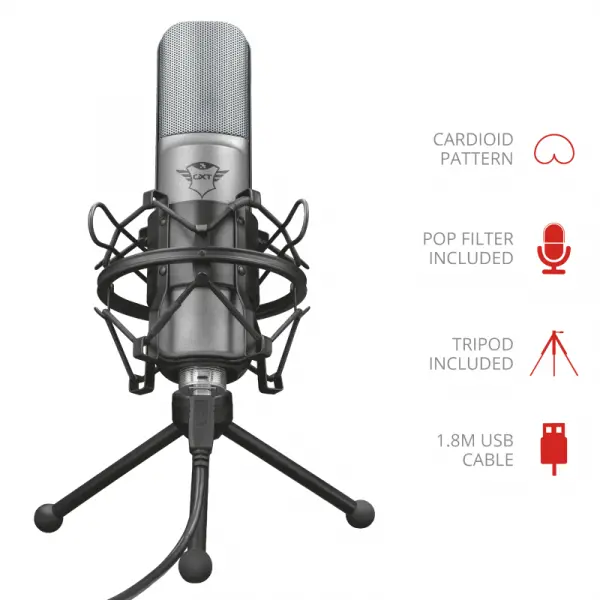 Mikrofon TRUST GXT 242 Lance USBstreamingcrna' ( '22614' ) 