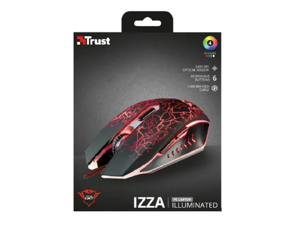 Miš TRUST GXT 105 Izza žičnigamingcrna' ( '21683' ) 