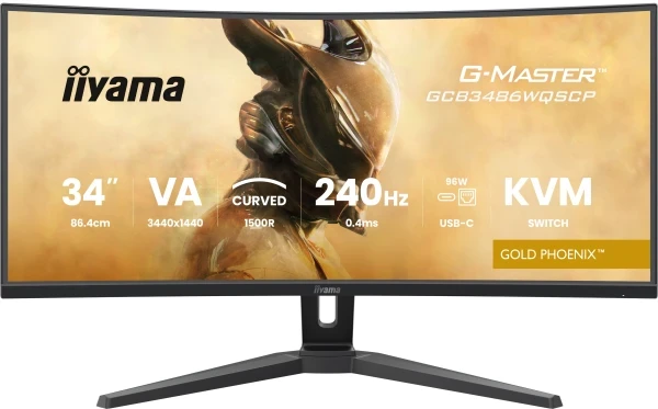 Monitor 34'' Iiyama GCB3486WQSCP-B1 VA 3440 x 1440 240Hz 0.4ms HDMI DP USB zvucni