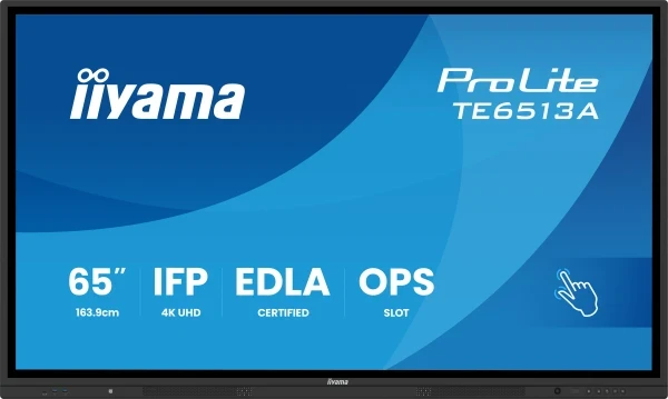 Interaktivni ekran 65'' Iiyama TE6513A-B3AG IPS 3840x2160 Android 14 8ms HDMI DP