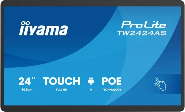 Interaktivni ekran 23.8'' Iiyama TW2424AS-B3P IPS 1920x1080 Android 14 14ms USB