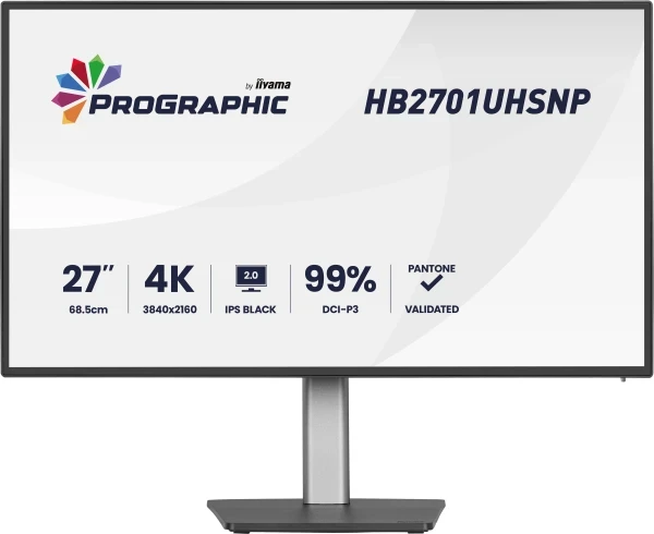 Monitor 27'' Iiyama HB2701UHSNP-B1 IPS 3840x2160 60Hz 4ms HDMI DP USB RJ45 pivot