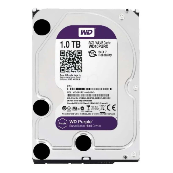 WD 3.5 SATA 1TB PURPLE , WD10PURX