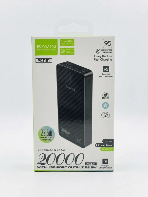 Bavin Power Bank 20000 mAh 22.5W PC1191 crna ( 90334 )