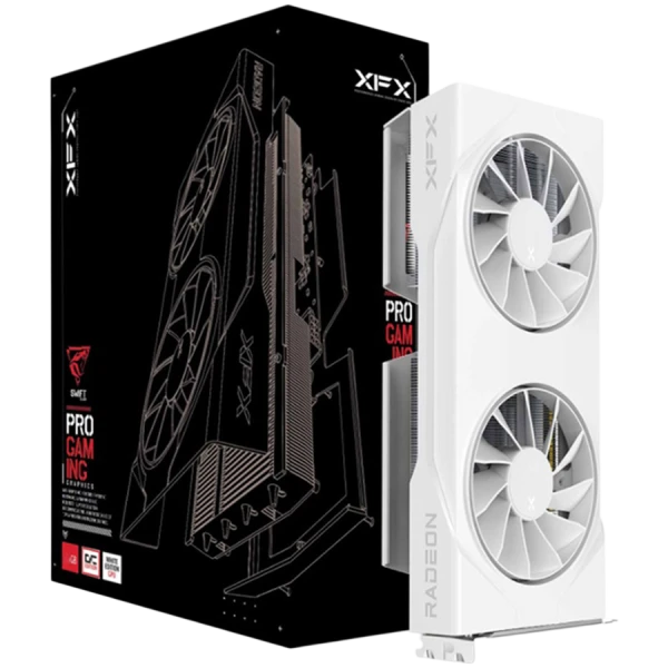 XFX Swift AMD Radeon RX 9060 XT OC White 8GB GDDR6 128-bit HDMI 2x DP ( RX-96TSW8GWQ )