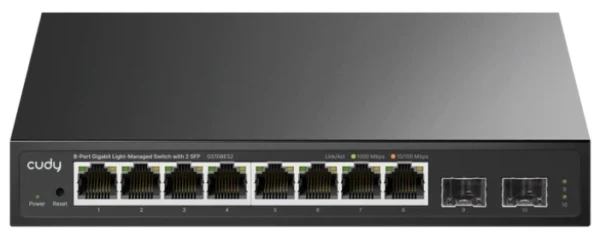 Cudy GS108ES2 V1.0 Switch 8× GbE, 2× 1.25G SFP Extend Mode VLAN Mode