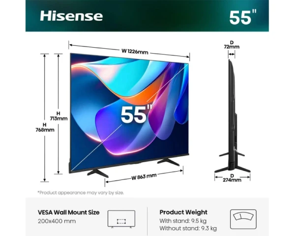 HISENSE 55 inča 55E6ST DLED 4K UHD Smart TV