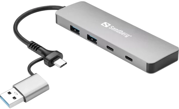Sandberg 136-64 USB-C A to 2xUSB-A+2xUSB-C Hub