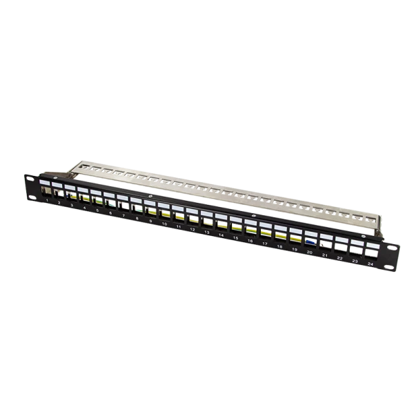 Logilink 19\'\' Patch Panel 1U, 24, prazan, sa nosačem kabla i uzemljenjem