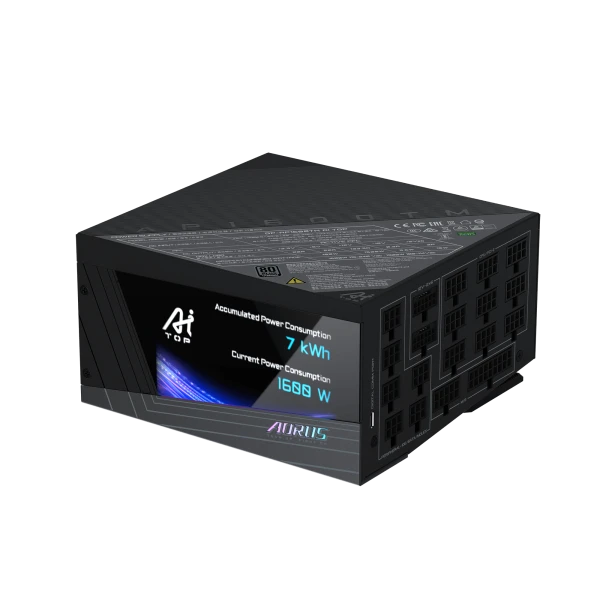 AORUS P1600W 80+ Titanium Modular PCIe 5.1 AI TOP ( GP-AP1600TM AI TOP ) 