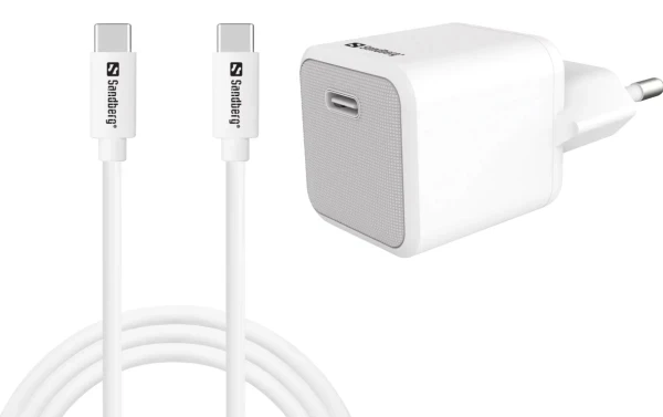 Sandberg 441-58 USB-C 20W Charger EU+USB-C>C, Incl. 1 m USB-C charge cable
