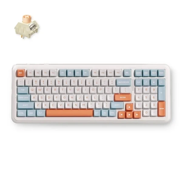 Bežična gaming tastatura MCHOSE K99 V3 Mehanička Horizont orange Icy Creamsicle Switch
