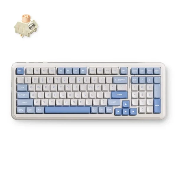 Bežična gaming tastatura MCHOSE K99 V3 Mehanička Sky Blue Icy Creamsicle Switch