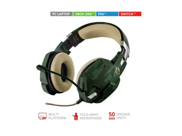 Slušalice TRUST GXT 322C Carus Jungle Camo žične3,5mm+2x3,5mmgamingmaskirno zelena' ( '20865' ) 