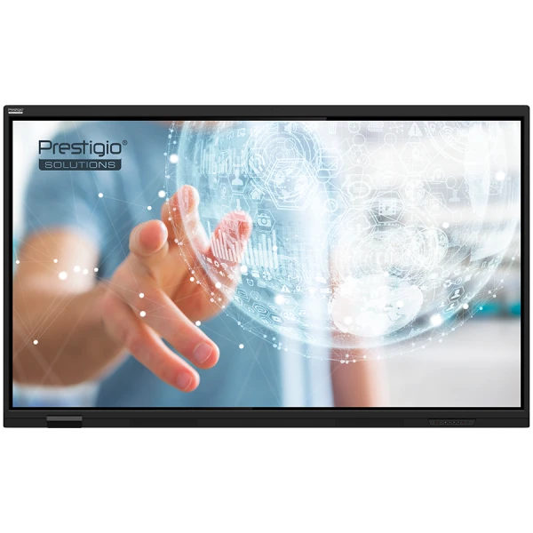 PRESTIGIO SOLUTIONS Multiboard 75-inch Light Series Gen 7, Android 14, Google EDLA, AI button, 8 128GB, 50TP, black ( PSMB018L757 )