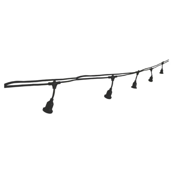 EUROLAMP spoljna girlanda sa 20 grla E27, 10+1 m, IP64, crna   ( 147-47091 )