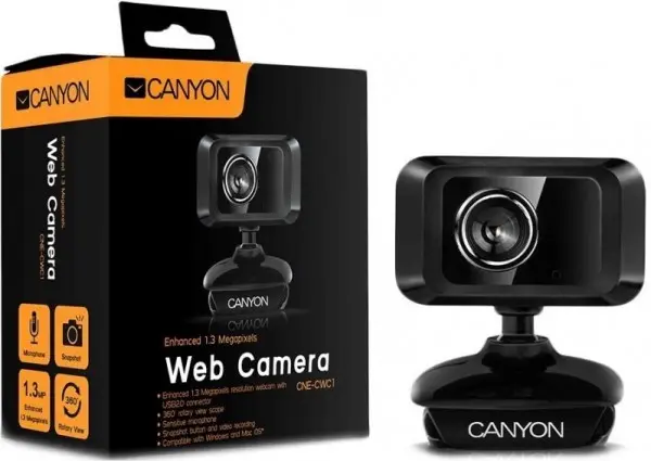 WEB KAMERA CANYON CNE-CWC1 1.3Mpix Black
