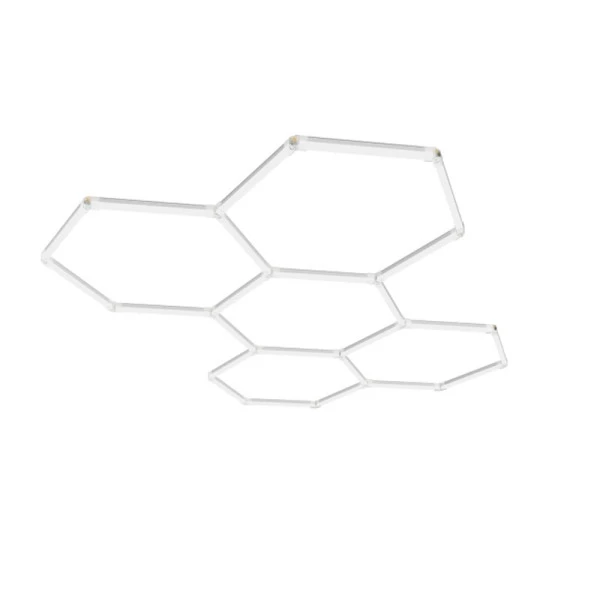 Hexagon Led tube 5 heads 6500K 225W lights tube: 440mm 25pcs, 100-110LM/W PF＞0.5 CRI＞80 PC 