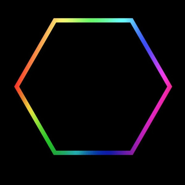 Hexagon LED tube light 1 head RGB 12V 410mm 6pcs 