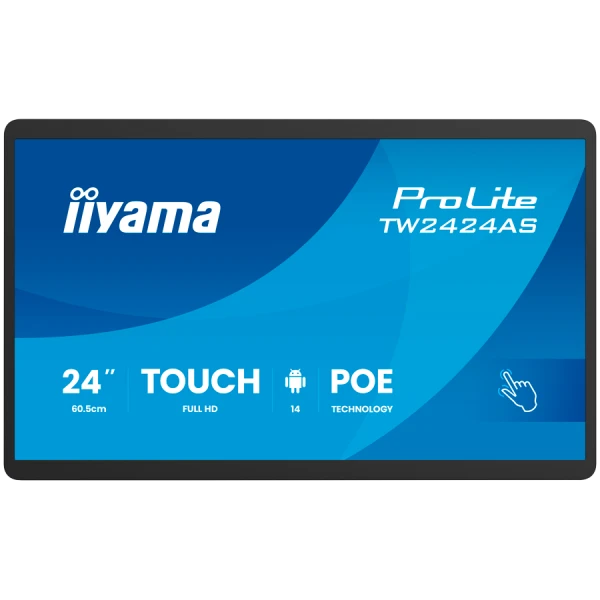 IIYAMA DS Monitor TW2424AS-B3P 24'' Full HD In-cell PCAP 10pt interactive Touch Panel PC with Android OS, IPS panel technology, anti glare c