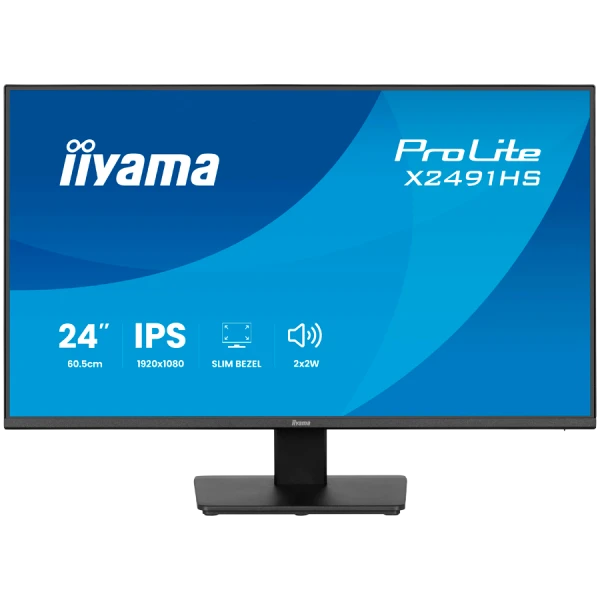 IIYAMA pro lite X2491HS-B1 24 inch IPS-panel, 1920x1080 120Hz, 1ms (MPRT), 350cd m, HDMI, DisplayPort, Speakers ( X2491HS-B1 )