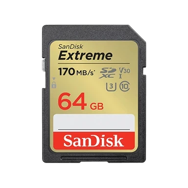 SD Card 64GB SanDisc Extreme SDSDXV2-064G-GNCIN