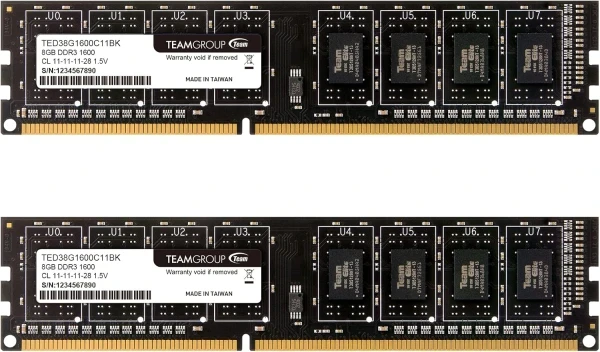 TeamGroup DDR3 TEAM ELITE UD-D3 16GB (8GBx2) 1600MHz 1,35V 11-11-11-28 TED3L16G1600C11DC01