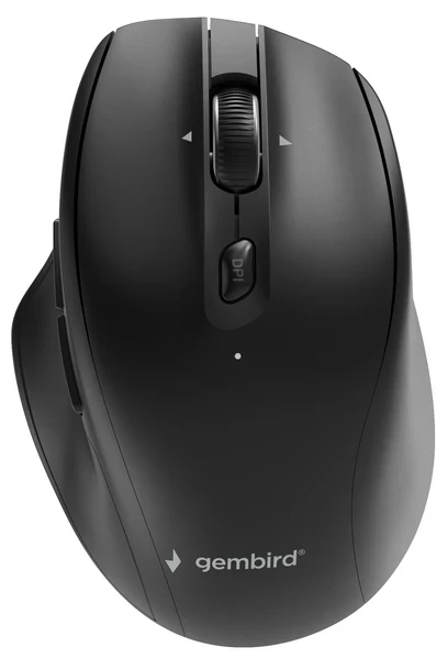 MUSW2-6B-02 Gembird Bežieni miš sa 6 tastera, dual-mode,2.4G + BT,800-2400 DPI,crna,USB-C 1m