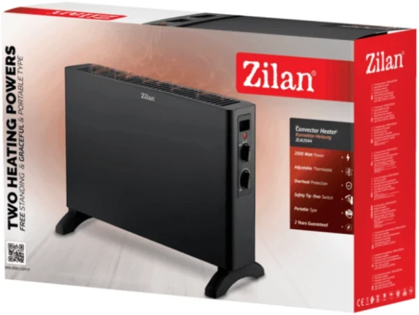 Zilan ZLN2044 Konvektorska grejalica,2000W,Crna,Termostat