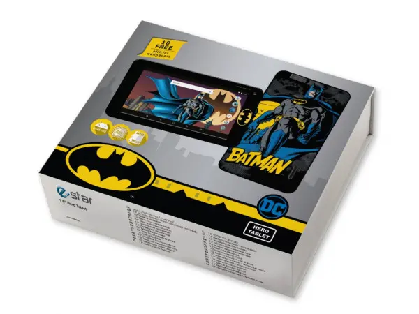 Tablet ESTAR Themed Batman 7399 HD 7''QC 1.3GHz2GB16GBWiFi0.3MPAndroid 10crna' ( 'ES-TH3-BATMAN-7399' ) 