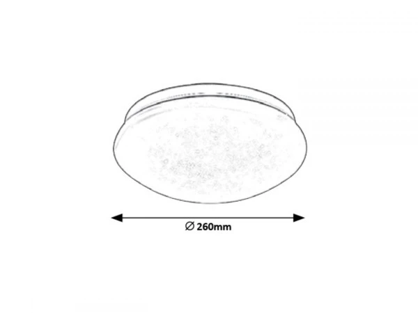 Lucas plafonjera LED 12W, 4000K, 26cm, zvezdasti efekat IP20 (3936)