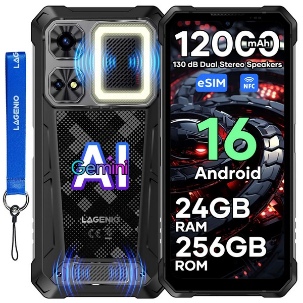Lagenio Rhino1 Pro  Smart telefon 4G, 8GB+256GB 