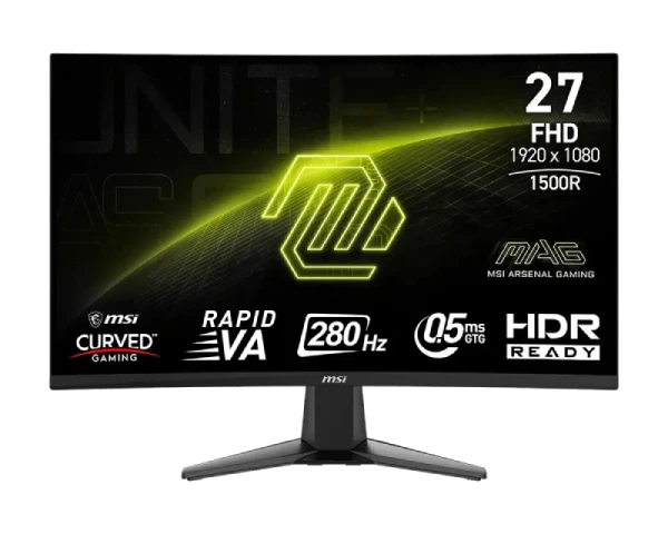 MSI 27 inča MAG 276CXF FHD 1920x1080 280Hz FreeSync Premium zakrivljeni gaming monitor