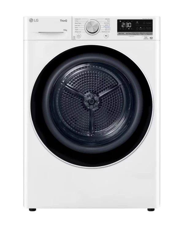 Mašina za sušenje veša, Dual Inverter Heat Pump, A+++, 10kg, Eco Hibrid, ThinQ™, LED display, WiFi, D: 69 cm ( RH10V9AV4W ) 