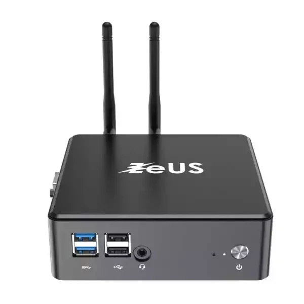 Mini PC Zeus MPI10-P24 Intel 6305 1.80 GHz DDR4 LAN Dual WiFi BT HDMI DP USB C ext ANT Refubrished