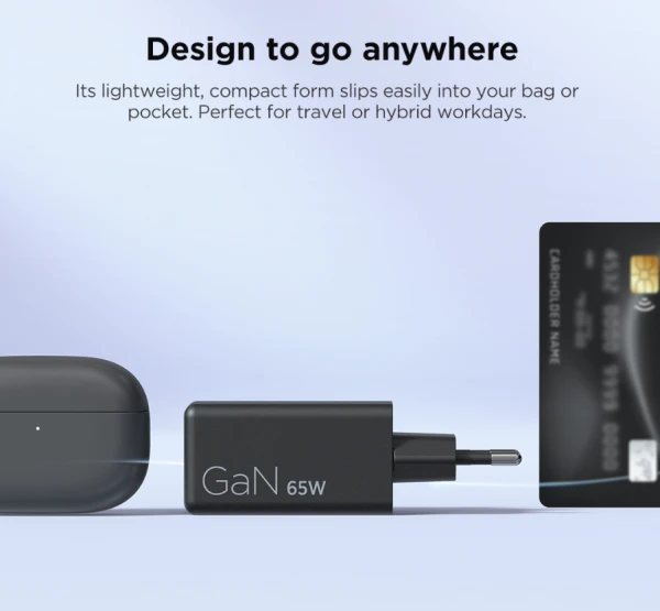 NOT DOD LN PUNJAČ Mini USB-C GaN 65W, 40AW65WBEU