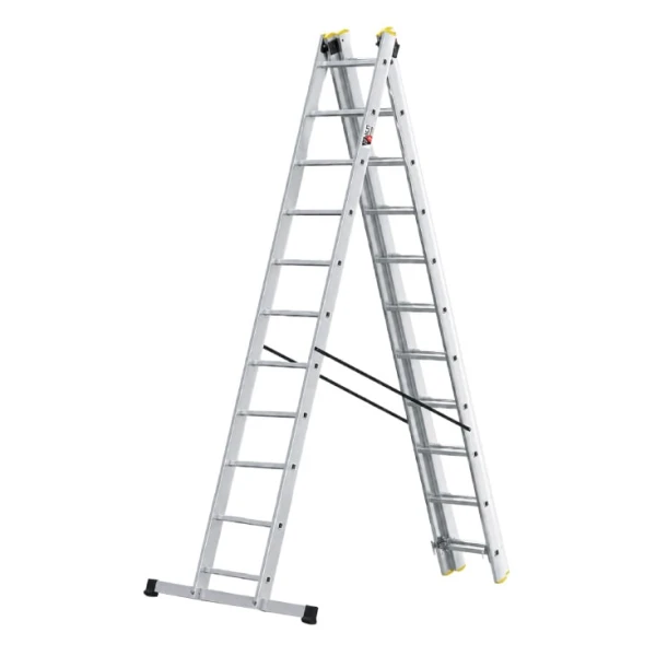 Aluminijumske trodelne merdevine 3x11 gazišta 150 kg   ( CR4998 )