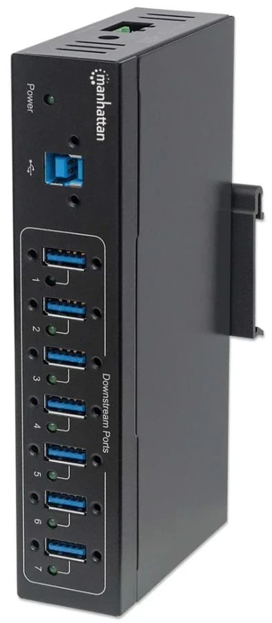 USB HUB 7port Manhattan 164405 USB 3.0industrijskina šinu